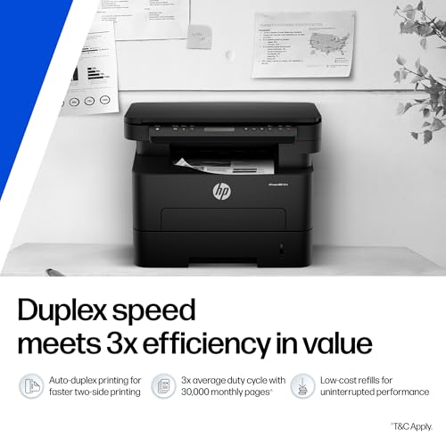 Image of HP 323d Auto Duplex Laser Printer (New Launch), Print Scan Copy,LCD Display, 30 PPM, 256 MB Memory, USB 2.0, Black