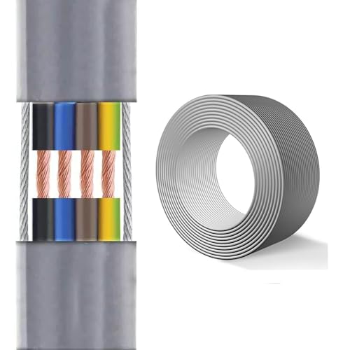 Câble plat renforcé de fil d'acier haute flexibilité 4 conducteurs 0.75mm² de 100 Mètres