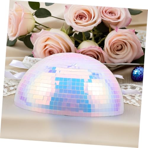 Bola espejada semiesférica Healifty de 15 cm, decoración reflectante para bodas, fiestas, clubes, escenarios y hogar miniatura 5