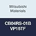 Mitsubishi Materials CB04RS-01B VP15TF CB Series Carbide Micro-Mini Twin Boring Bar with Breaker, Coated, Right, 0.1 mm Radius, 4 mm Shank Dia, 60 mm Length
