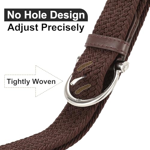 Golf Belts for Men, Nylon Web Braided Stretch Belt, 1.38" Elastic Adjustable Mens Belts for Jeans Pants Casual3