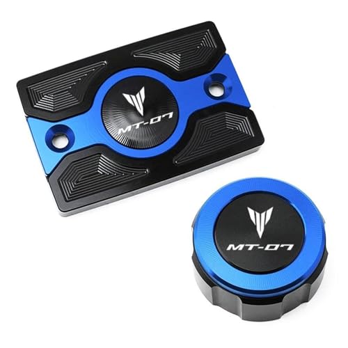Bouchons de liquide de frein pour Yamaha MT-07 2015-2023 | Kit avant et arrière bleu