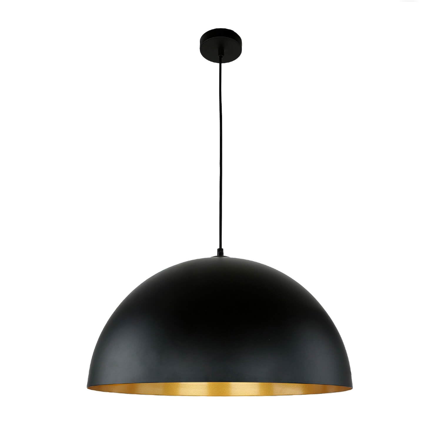 Suspension industrielle or noir mat Ø50cm ronde construction légère E27 salle à manger salon loft lampe à suspension industrielle lampe suspendue