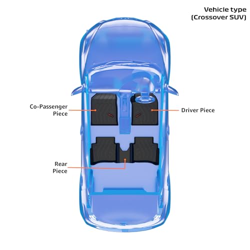 Image of Amazon Basics - 5D Car Floor Mats for Fronx (Apr 2023-Present, Black) | All-Weather Protection | Edge-to-Edge Fit| TPE