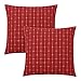 Amazon Brand - Umi Set di 2 Fodera Cuscini Divano Copricuscino per Letto Rosso 45x45cm