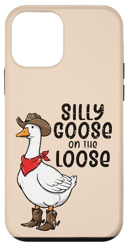 Goose Silly On The Loose Cowboy �ʔ������� �����Y ���f�B�[�X �L�b�Y �X�}�z�P�[�X iPhone 12 mini �p