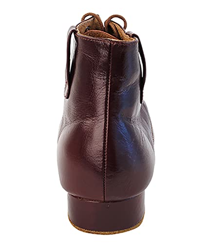 Very Fine Dance Shoes - Mens Dance Boots - Ballroom Latin Tango Salsa Dance Shoes for Men - RCCL9001-1-inch Heel - Dark Tan Leather - 134
