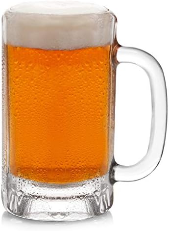 Libbey Heidelberg Glass Beer Mugs, 16-ounce, Set of 4