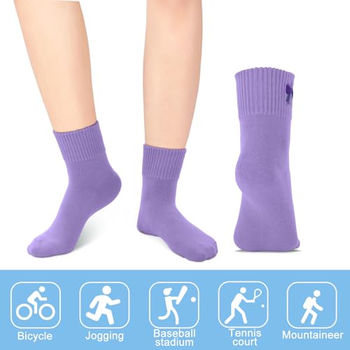 Image of Eurzom 10 Pairs Socks Womens Crew Elastic Ankle Length Cotton Socks Aesthetic Cute Lightweight Low Cut Gifts for Women