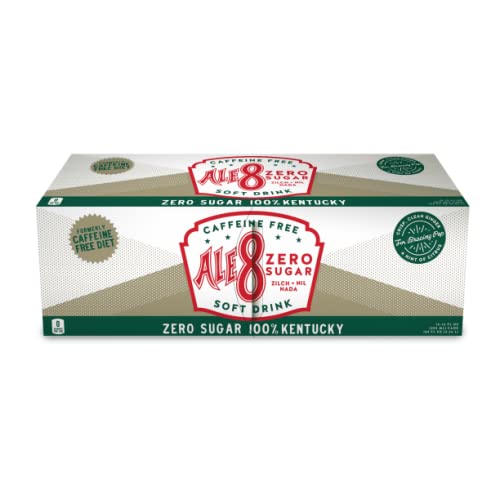 Ale 8 One Sin cafeína, cero azúcar, paquete de 12 latas de 12 onzas, un paquete de 12. Refresco 100% Kentucky
