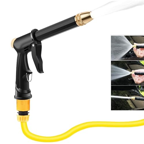 Black Olive Metal Spray Gun with Trigger - High-Pressure Gun Water Trigger Nozzle Water Jet Sprayer Gun for Car, Window, Garden Watering, Showering Pets, Connects to Hose Pipe (B0D119H3SC) Amazon Price History, Amazon Price Tracker
