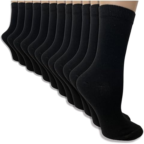 The Essentials Wardrobe Ladies 12 Pack Black Ankle Socks Cover