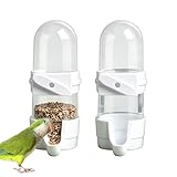 Distributeur D'Eau Pour Cage À Oiseaux,2 pièces à encliquetage automatique - Abreuvoir suspendu pour oiseaux de compagnie - pour Petites Perruches Calopsittes Conures Perroquets Canaris et