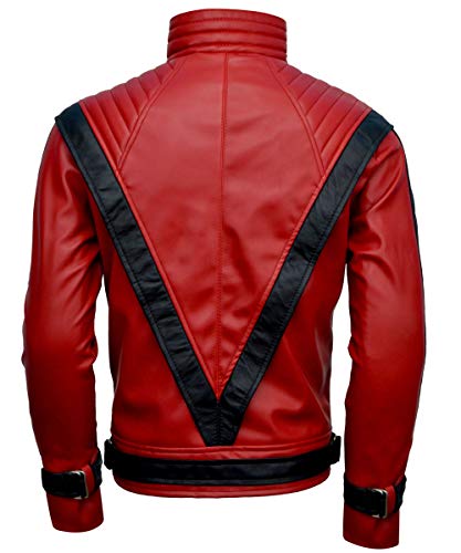 Party&Dance wear - Red & Black leather Jacket - FAUX Leather - Singer Cosplay4
