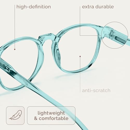 Image of IBOANN Chic & Comfy Blue Light Glasses for Women - 3-Pack Round Frames, Screen-Ready Style with UV Protection Coating