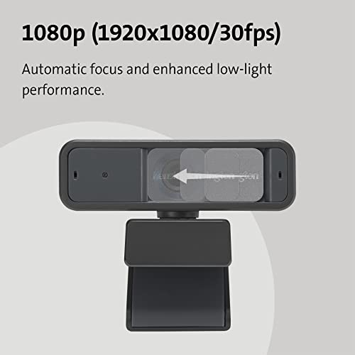 Image of Kensington W2050 Pro 1080p Auto Focus Pro Webcam with Dual Stereo Microphone for Video Conferencing, Software Control, Privacy Shutter, Compatible with Zoom /Skype /Teams and More (K81176WW)