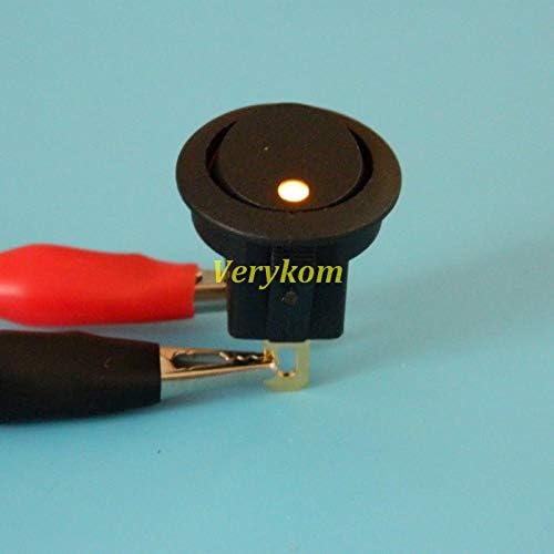 50pcs/lot Blue Red Green Yello Color Car Auto LED Boat Rocker Toggle switch 12v 16a on/off 3 pin Push Button Switch - (Color: Orange)