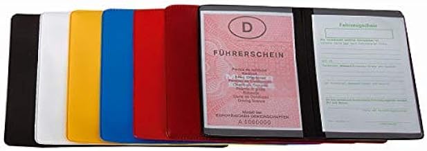 Car Licence Protective Case 2 Compartments Wallet Many Colours ID Card Holder Vehicle Licence Case Made in Germany, yellow