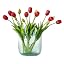 B Style-15pcs Red (No Vase)