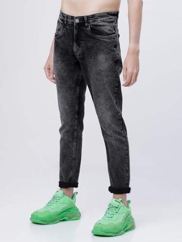 Image of Highlander Mens Tapered Fit Denim Jeans for Man|Regular Length|Mid-Rise|Stretchable Fabric for Comfort fit| Jeans for Man | Men Jeans