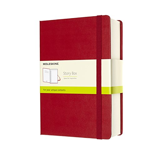 Moleskine's Story Box, progettato per assomigliare a un taccuino classico Moleskine