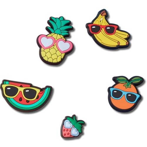 Image of Crocs 5-Pack Summer Shoe Charms | Jibbitz, Cute Fruit with Sunnies, One Size
