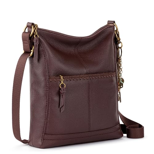 Image of The Sak Lucia Leather Crossbody Purse - Premium Leather Women's Handbag for Everyday & Travel - Cross Body Bag With Zipper