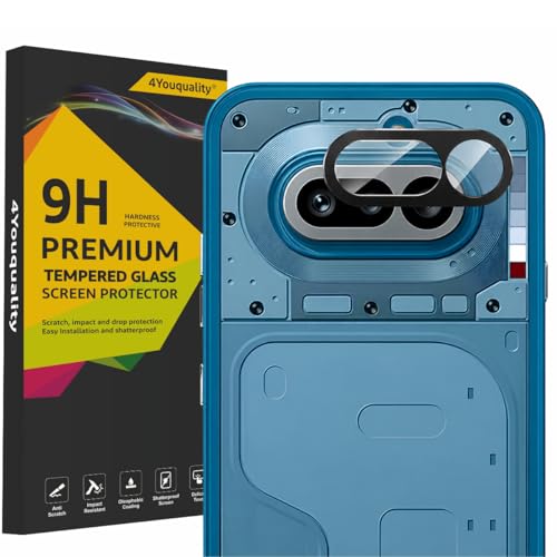 Image of 4youquality Compatible with Nothing Phone 4a Camera Lens Protector - Black (1 Pack) | Premium 9H Tempered Glass | Scratch Resistant | HD Clear Lens | Strong Adhesion & Precise Fit