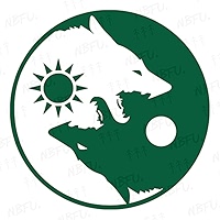 Amazon.com: NBFU Yin Yang Wolf (Black) (Set Of 2) Premium