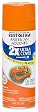 Rust Oleum 280698 American Accents Ultra Cover 2X Spray Paint, Gloss Real Orange, 12-Ounce
