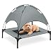 Lit pour chien en filet surélevé | Auvent pour animaux de compagnie avec lit bébé | Lit pour chien en maille, lit d'air surélevé recyclable pour l'intérieur et l'extérieur avec auvent amovible, Bibest