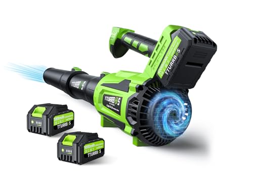 Leaf Blower Cordless - 650CFM Brushless Motor Leaf...