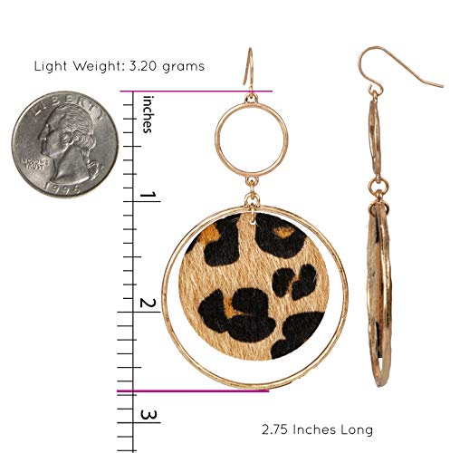 Trendy Leopard Snake Animal Print Boutique Statement Earrings Jewelry Hoop for Women3