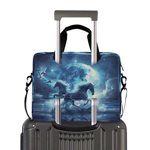 Maletín portátil con diseño unicornio y luna 13-15.6 pulg miniatura 3