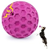 DISSKNIC Indestructible Squeaky Dog Balls, Dog Toys for Aggressive Chewers Large Breed for Relieving Anxiety, Tough Dog Chew Toys Balls for Aggressive Chewers, Outdoor Squeaky Cognitive Dog Toys