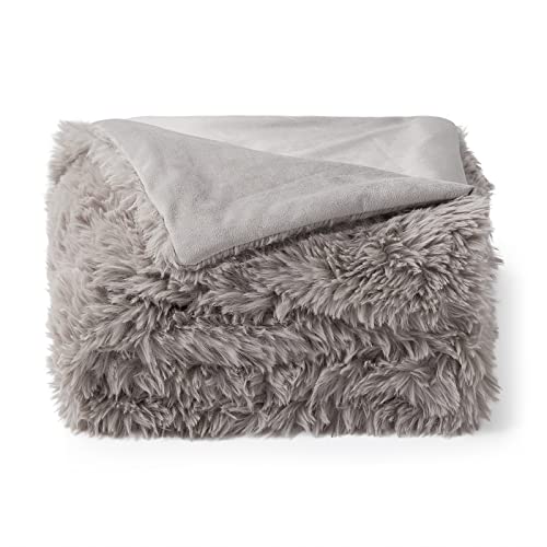 Cozy Bliss Super Soft Fuzzy Faux Fur Throw Blanket For Couch 50"X60", Long Hair Fluffy Shaggy Throw Blanket, Luxury Plush Decorative Throw Blanket For Sofa Bed (50" X 60", Grey) #TOP6
