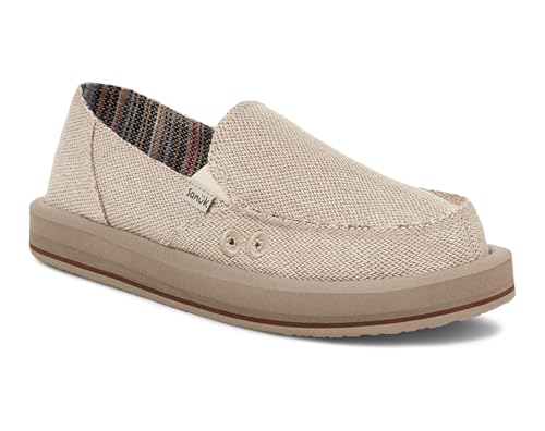 Image of Sanuk Womens Donna Soft Top Hemp Loafers | Womens Shoes | Slip On Shoes for Women | Women's Slip-on Loafers | Memory Foam Footbed