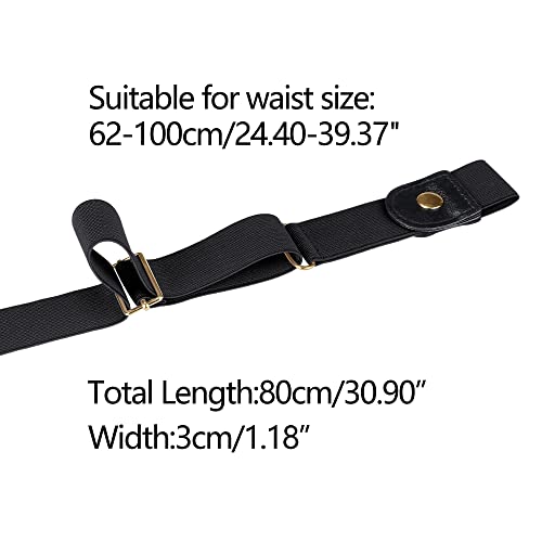 Allegra K Invisible Elastic Belt for Women Belts Snap Button Belts for Jeans Pants No Buckle3
