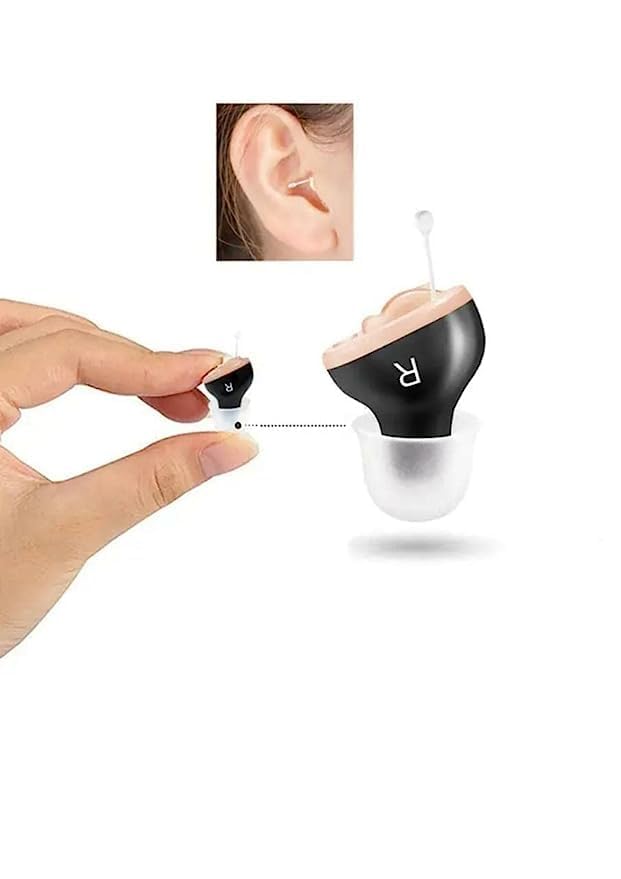 Image of New Invisible Smallest Mini CIC HP910 BLACK Hearing Aid Machine- BLACK FOR LEFT-Single Ear (910 black)