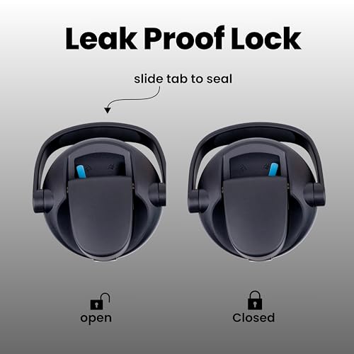 Image of Personalised with Your Name, 1200ml Tumbler with Straw - Handle - Stainless Steel Double Wall Insulated Cup | Leakproof Sipper Mug for Hot - Cold Drinks | Coffee - Water Tumbler (O Black)