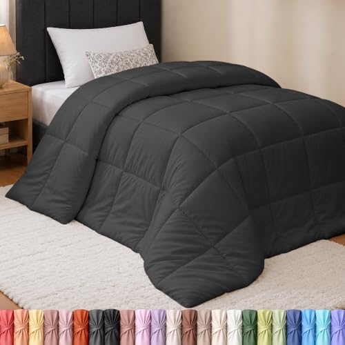 Image of Utopia Bedding Twin Comforter, Duvet Insert, Grey, 64 x 88 Inches