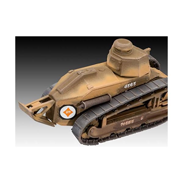 Revell GmbH 03278 3278 1:76 Char B.1 bis & Renault FT.17 Kunststoff Modellbausatz, Mehrfarbig, 1/76 – Bild 6