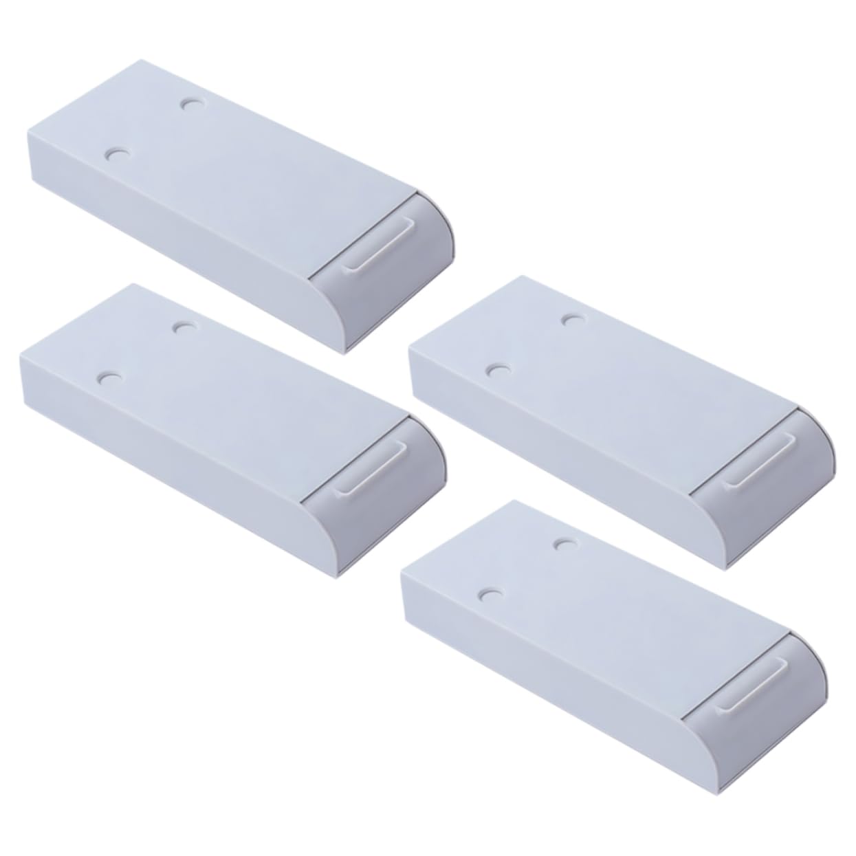 DOITOOL Lot de 4 Boîtes à Stylos Adhésives Tiroir sous Bureau en Abs, Organisateur Multifonctionnel Gain de Place pour Rangement Papeterie