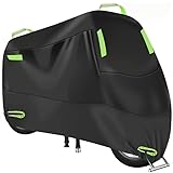 YISIYISAN Motorradabdeckung für Aprilia SR GT 125 200, Motorrad Abdeckplane Outdoor Wasserdicht Motorradgarage Staubdichte Plane,XXXL-Black and Green