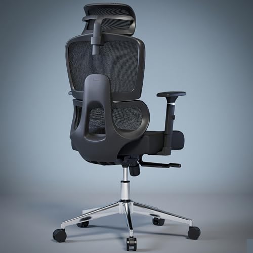 Image of Optimus Pro Ergonomic Office Chair for Work | Multi-Lock Synchro Tilt Mechanism with Seat Slider | 5 Year Warranty | 3D Armrest | Fixed Curve Lumbar | (Black, 3D Arms with Seat Slider)