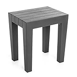 [page_title]-Sanixa TA4436516 Hochwertiger Dusch-Hocker Grau | 130 Kg Tragkraft | Badhocker Duschsitz DIN EN 12520 | ABS | Leicht, robust| Multifunktions-Sitz