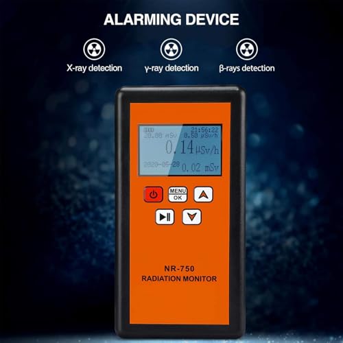 Detector de radiación nuclear portátil contador Geiger digital con pantalla LCD de rayos Gamma y X 5