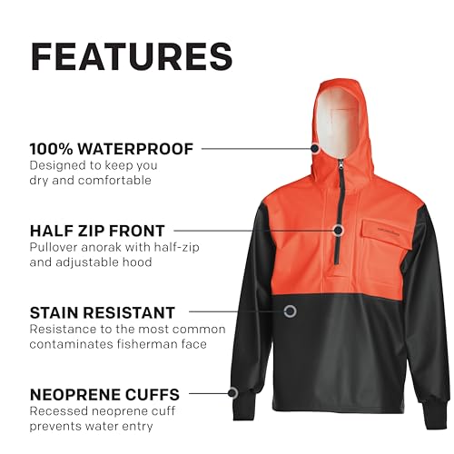 Image of Grundens Men's Neptune Commercial Fishing Pullover Anorak | Waterproof, Adjustable