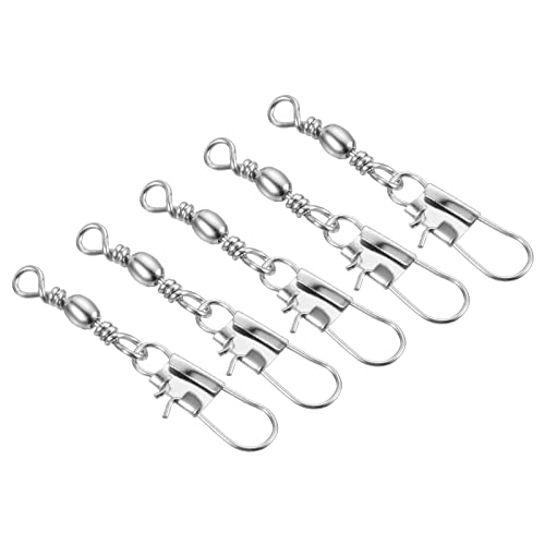 PATIKIL Fishing Barrel Swivel with Interlock Snap