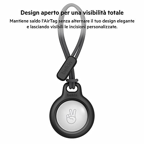 Belkin Custodia AirTag con Cinturino, Nero, ‎2.01